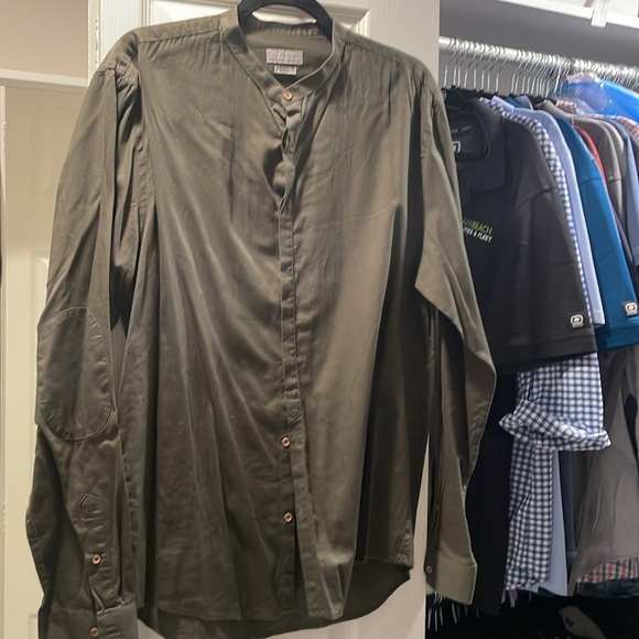 Zara Men’s Olive Green XL Slim Fit Button Down Long sleeve - Picture 5 of 5